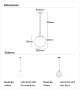 Pendant lamp Preston 1Lt Small D25 E27 BL