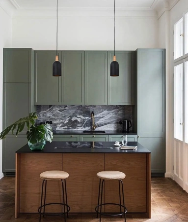 Pendant lamp HORTEN Scandinavian Oblong Shape BLK