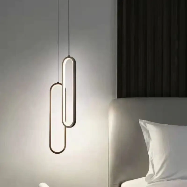 Pendant lamp Oval LED BLK 3K
