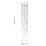 Pendant lamp Klyne LED D80 GD