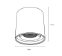 Track Cylinder spotlight Z3020-6.36.CCT.BK 48V 6W WIFI