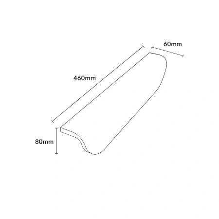 Wall light Ledge Cement LED BL