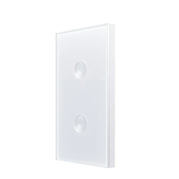 Wall Switch 2 Gang Scalloped Zigbee Wifi WHT