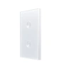 Wall Switch 2 Gang Scalloped Zigbee Wifi WHT