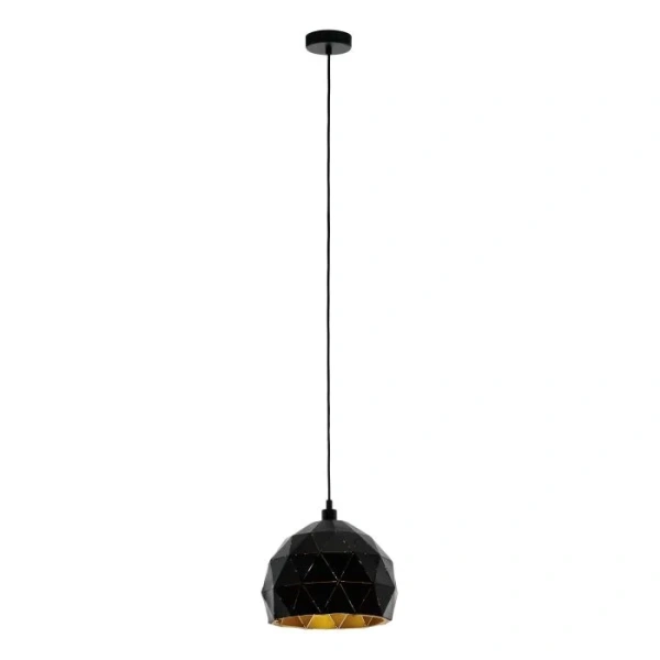 Pendant lamp Roccaforte E27 D30 BLK