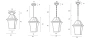 Pendant light Rye 20 Solid Brass E27 H40 BLK