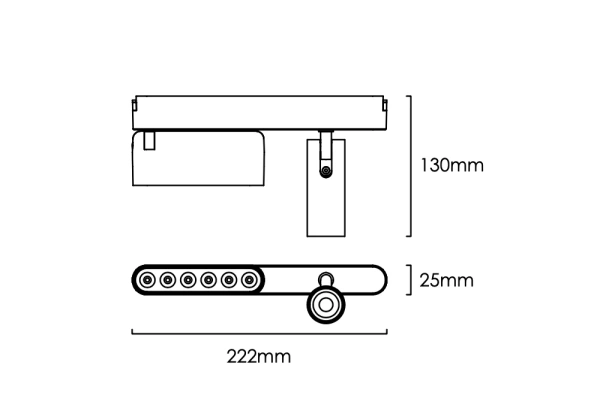 Track Folding light Z5061-12.24.CCT.BK 24V 12W
