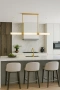 Pendant lamp MADISON Spanish Marble LED 40W 3CCT L150 BRS