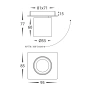 Wall light Sbarra Single Bar Light 3CCT BLK