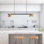 Pendant lamp BRIDGE 4 GU10 BLACK-SATIN BRASS