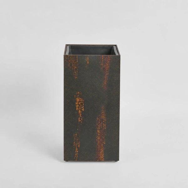Odile Fiber Cement Planter with Wheels Charcoal