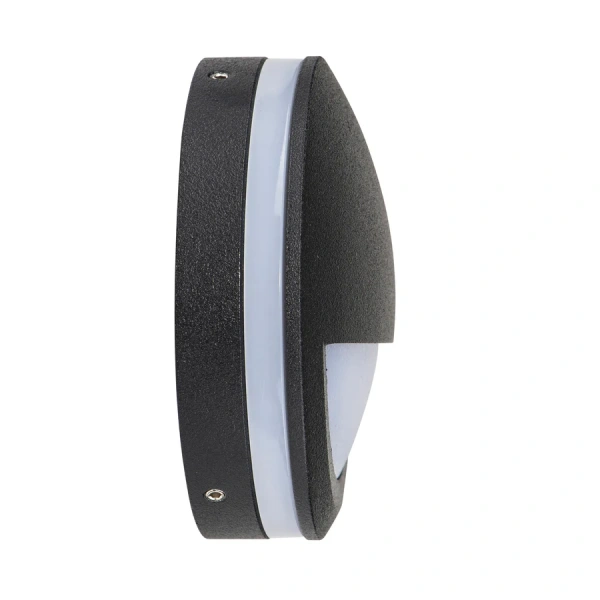 Step light Nava Black LED with Eyelid HV2961W-BLK-240V IP65