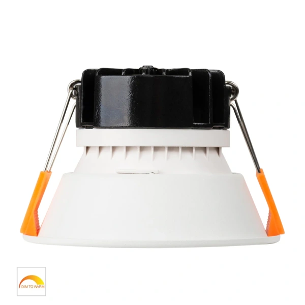 Recessed downlight Gleam WHT with Chrome Insert Fixed Dim to Warm LED 9W IP54 Recessed downlight Gleam WHT with Chrome Insert Fixed Dim to Warm LED 9W IP54