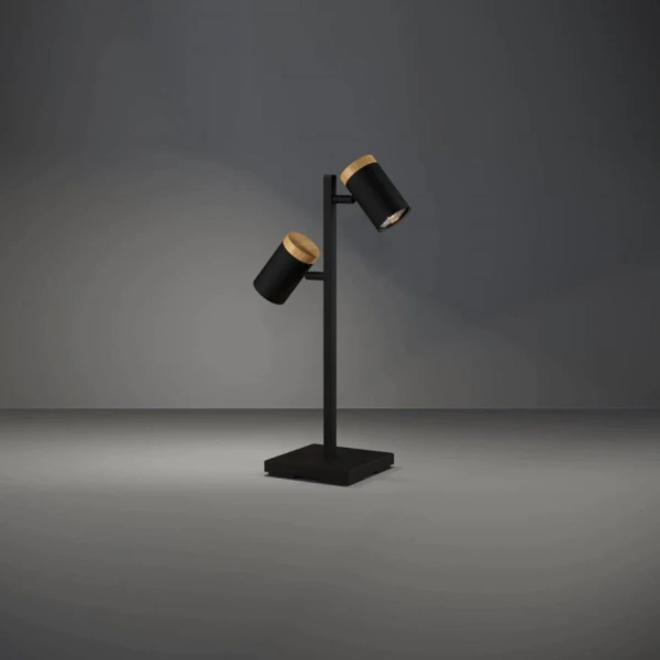 Table lamp CARTAGENA 2X5W GU10 4000K BLK-WOOD
