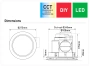 Exhaust fan Revoline 240 bathroom LED 13W 3CCT DIY WHT