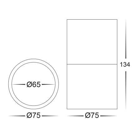 Surface downlight Nella 12V 3CCT 7W LED WITH EXTENSION WHT