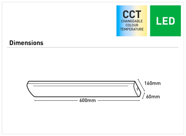 Batten Light Tanura LED 12-20W CCT L60 Batten Light Tanura LED 12-20W CCT L60