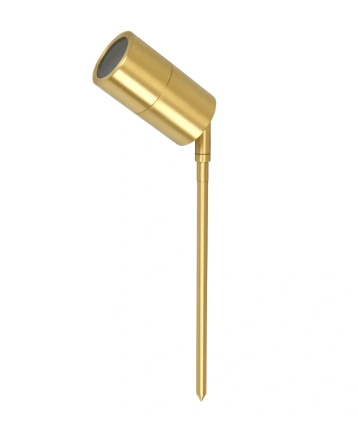 Spike light MR16 Single Adjustable Head IP65 Pol Brass