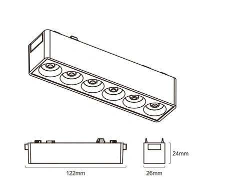 Track Spot Lens Z3030-6.24.CCT.BK 48V 6W WIFI