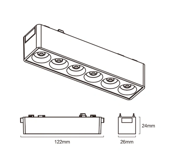 Track Spot Lens Z3030-6.24.CCT.BK 48V 6W WIFI