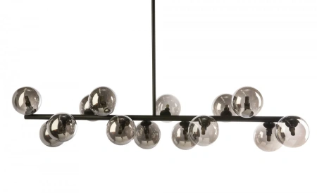 Pendant lamp PASADENA-14L Black-Smoke Glass