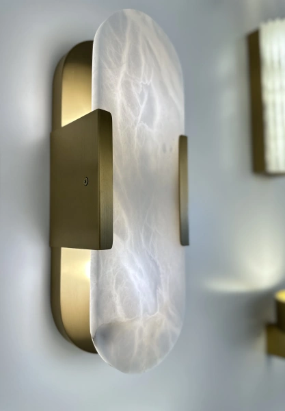 Wall light Lazata W1 Alabaster Spanish Marble G9 BRS