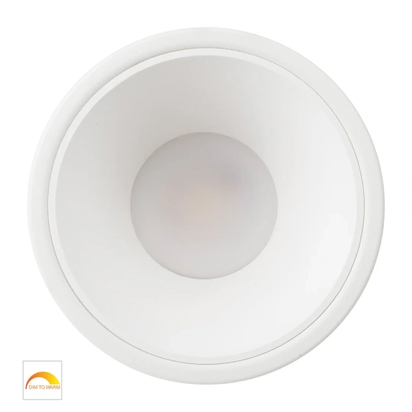 Recessed downlight Gleam WHT with WHT Insert Fixed Dim to Warm LED 9W IP54 Recessed downlight Gleam WHT with WHT Insert Fixed Dim to Warm LED 9W IP54