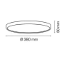 Ceiling lamp Soluna Travertine Oyster LED