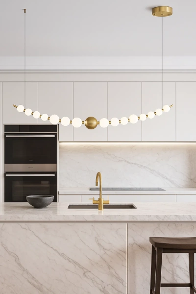 Pendant lamp Cloud P52 L125 LED 20W BRS