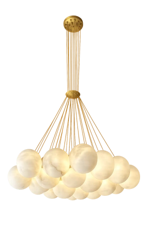 Pendant lamp Molina S19 Alabaster Spanish Marble G9 BRS