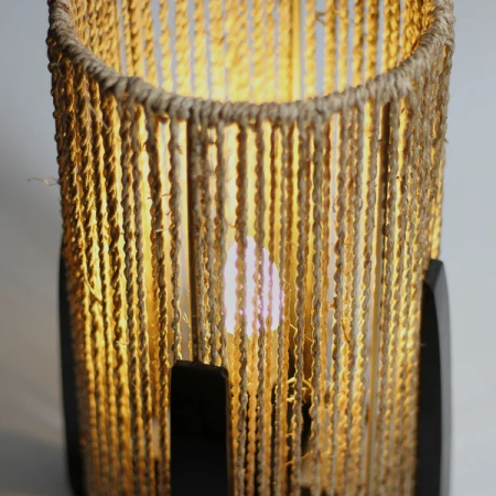 Table Lamp Capsule Rattan