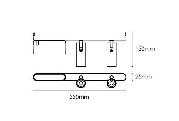 Track Folding light Z5060-18.24.CCT.BK 24V 18W