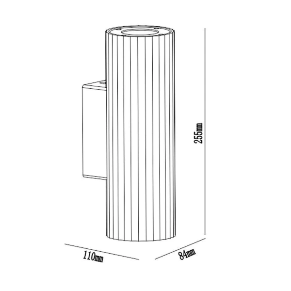 Wall lamp Aurora Concrete GU10 IP65 WH