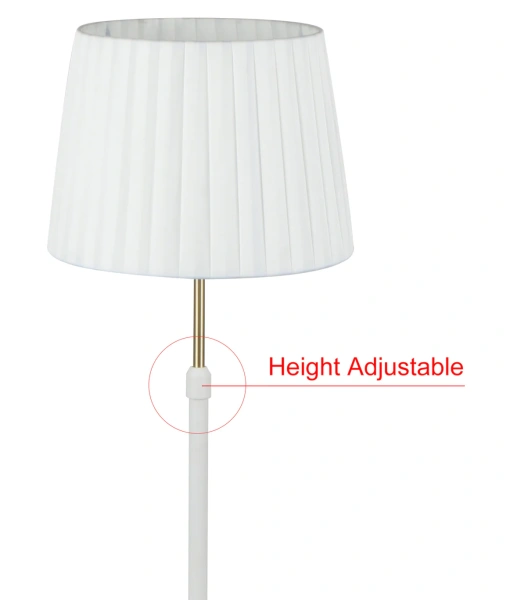 Floor lamp CRECER-F2 E27 WHT/BRS