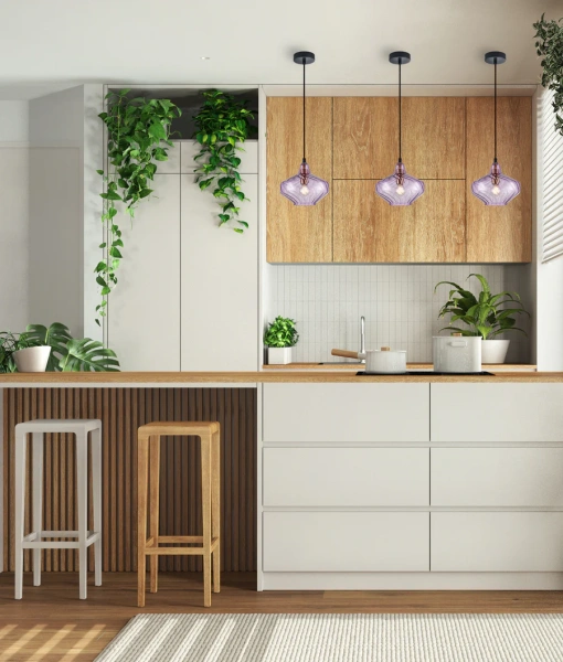 Pendant lamp CAMPANA 3 E14 D20 PUR Pendant lamp CAMPANA 3 E14 D20 PUR