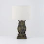Table lamp Owl Sculpture LED Antique Brass