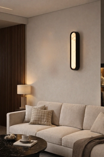 Wall light Selento Alabaster Marble LED 13W 3K H40 AB