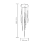 Pendant lamp Altara 18 LED D75 BLK