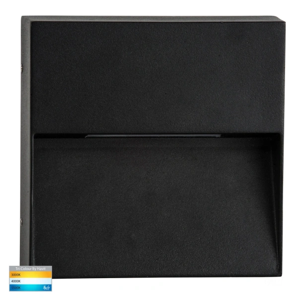 Step light Virsma Black Square LED HV3276T-BLK-240V IP54