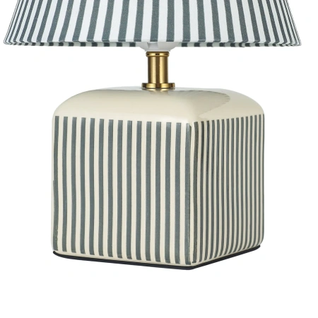 Table lamp Amaris Ceramic E27 Green Stripe