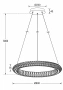 Pendant lamp Prism Crystal D80 LED 80W 3K Dim GL