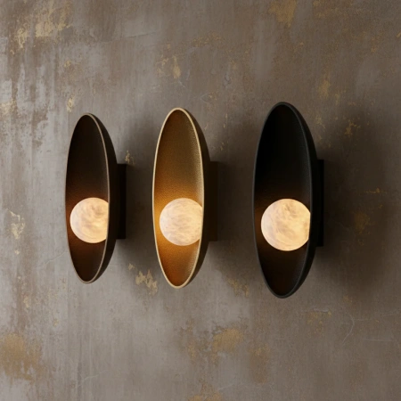 Wall light Vellor Alabaster Marble LED D135 BLK