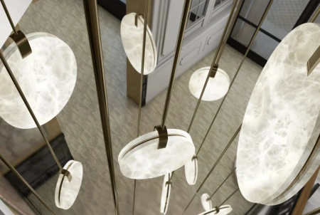 Pendant lamp Villastar 12 Alabaster Spanish Marble LED CCT Dim BRS