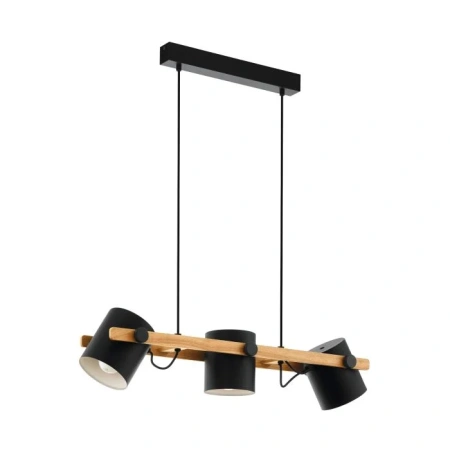 Pendant lamp HORNWOOD 3X60W E27 BLK-LIGHT WOOD
