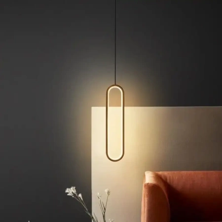 Pendant lamp Oval LED BLK 3K