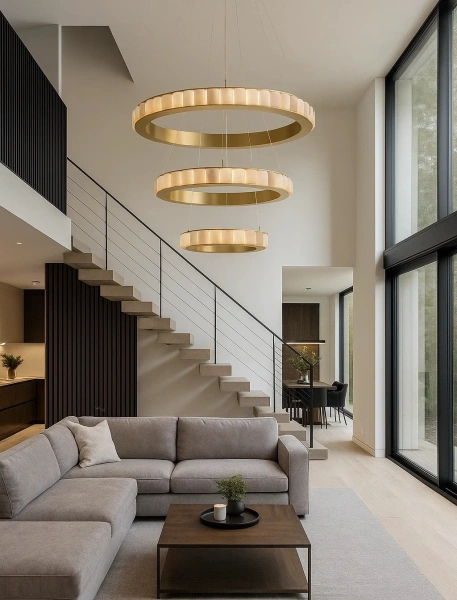 Pendant lamp Capella 3 Large Alabaster Spanish Marble LED W CCT Dim BRS