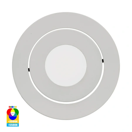 Recessed Tilt Downlight Prime RGBCW LED 12W IP54 WIFI WHT