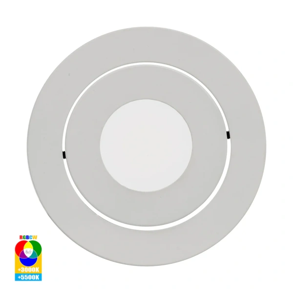 Recessed Tilt Downlight Prime RGBCW LED 12W IP54 WIFI WHT Recessed Tilt Downlight Prime RGBCW LED 12W IP54 WIFI WHT