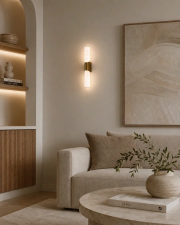Wall light Aragon W1 Alabaster Spanish Marble LED 10W 3K BRS