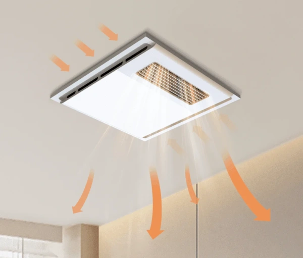 Exhaust fan Heatcore 4-in-1 Retrofit Line Bathroom Heater 3CCT 12W LED BLK